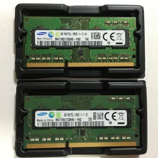 サムスン(SAMSUNG)のDDR3 8GB / PC3L-12800S  4GB×2枚(ノートPC)