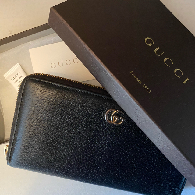 Gucci - GUCCI長財布 黒 GGマーモント の通販 by こなつshop｜グッチ