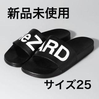 新品　リザード ReZARD ビッグロゴレザーサンダル （ブラック）　サイズ25(サンダル)