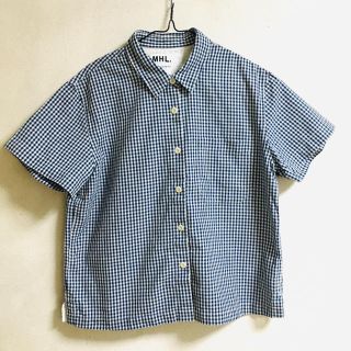 マーガレットハウエル(MARGARET HOWELL)の【値下げしました】MHL. ギンガムチェックシャツ(シャツ/ブラウス(半袖/袖なし))