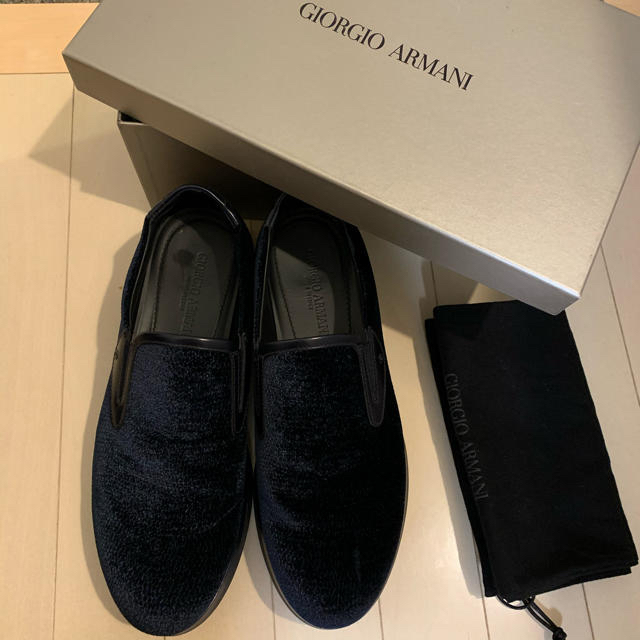 Giorgio Armani(ジョルジオアルマーニ)のGiorgio Armani 最高級 ベルベット シューズ 9 靴 アルマーニ メンズの靴/シューズ(スニーカー)の商品写真