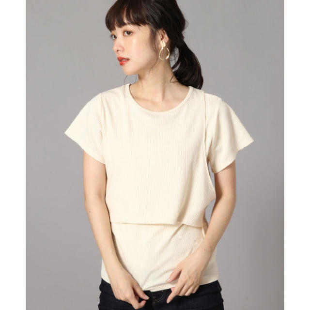 LOWRYS FARM(ローリーズファーム)の新品 LOWRYS FARM アシメリブtee レディースのトップス(Tシャツ(半袖/袖なし))の商品写真