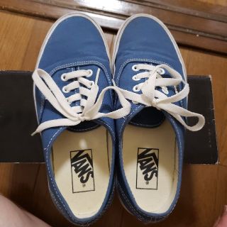 ヴァンズ(VANS)のVANS オーセンティック　箱有り　ブルー　24センチ(スニーカー)