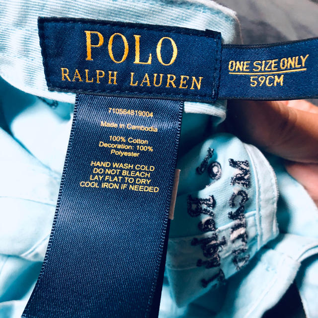 Ralph Lauren(ラルフローレン)のRalphlauren cap POLO ラルフローレン　帽子　水色 レディースの帽子(キャップ)の商品写真