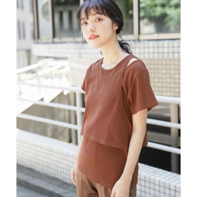 LOWRYS FARM(ローリーズファーム)の新品 LOWRYS FARM アシメリブtee レディースのトップス(Tシャツ(半袖/袖なし))の商品写真