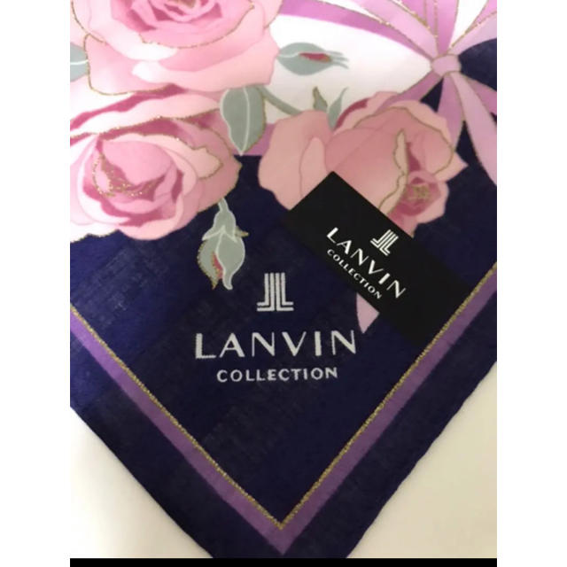 LANVIN COLLECTION(ランバンコレクション)の新品　未使用　ランバンコレクション　ハンカチ レディースのファッション小物(ハンカチ)の商品写真