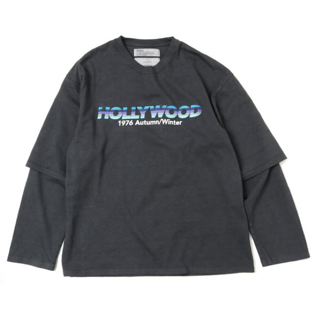 カラーヴィンテージブラックDAIRIKU/“HOLLYWOOD” Layered T-shirt