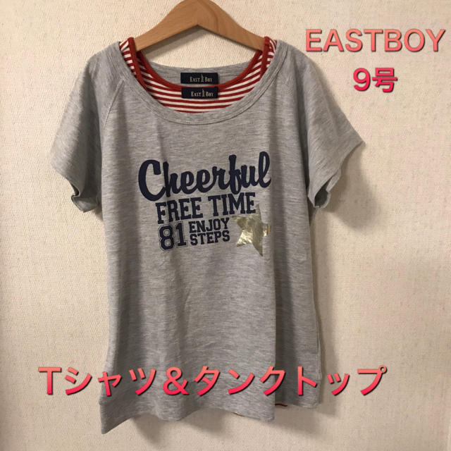 EASTBOY(イーストボーイ)のEASTBOY  半袖 Tシャツ ＆ タンクトップ セット レディース 9号 レディースのトップス(シャツ/ブラウス(半袖/袖なし))の商品写真