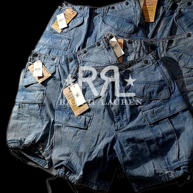 POLO RALPH LAUREN(ポロラルフローレン)のRRL REGIMENT INDIGO CARGO SHORTS メンズのパンツ(ショートパンツ)の商品写真