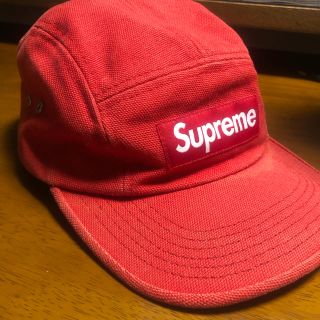 シュプリーム(Supreme)のsupreme キャンプ　キャップ　赤　シックスパネル(キャップ)