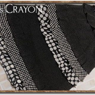 ロイスクレヨン(Lois CRAYON)のロイスクレヨン　ティアードシフォンスカート　黒(ひざ丈スカート)