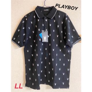 プレイボーイ(PLAYBOY)の新品　プレイボーイ　メンズ　ドライ　ポロシャツ　ブラック　LL(ポロシャツ)