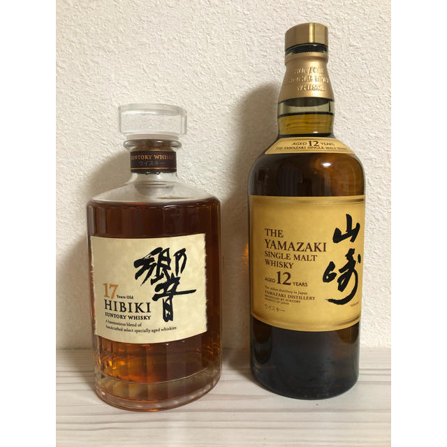 サントリーウイスキー響17年700ml、山崎12年700ml 2本セット