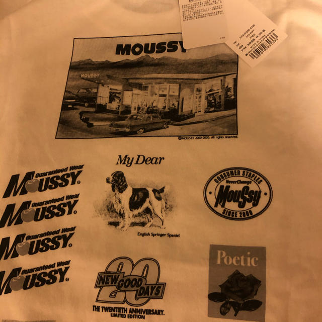 moussy(マウジー)のMOUSSY20th記念♡ ALL STAR MOUSSY TSJ♡新品白黒 レディースのトップス(Tシャツ(半袖/袖なし))の商品写真