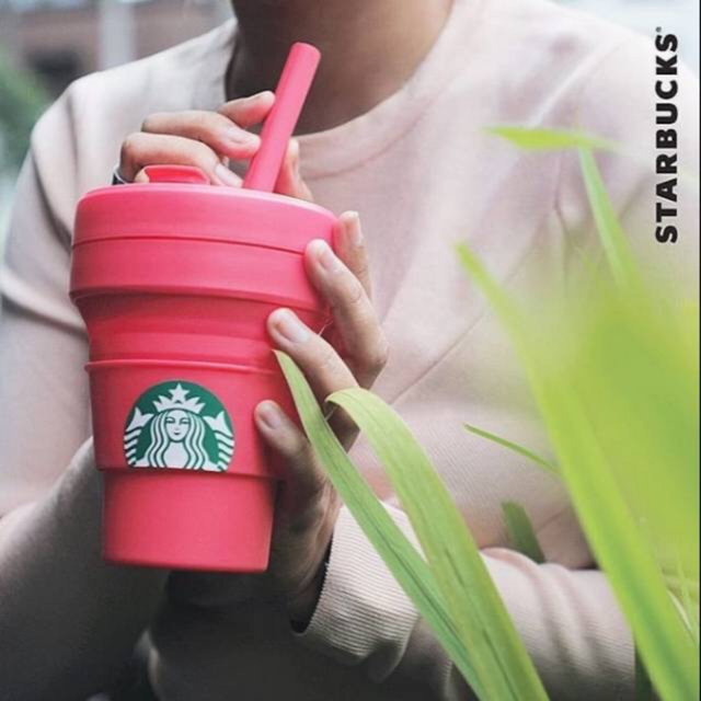 Starbucks Coffee(スターバックスコーヒー)のピンク Starbucks stojo スターバックス ストージョ タンブラー インテリア/住まい/日用品のキッチン/食器(タンブラー)の商品写真