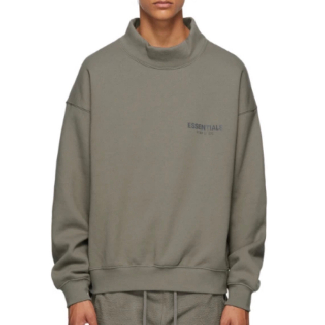 Lサイズ essentials Mockneck Fleece チャコール