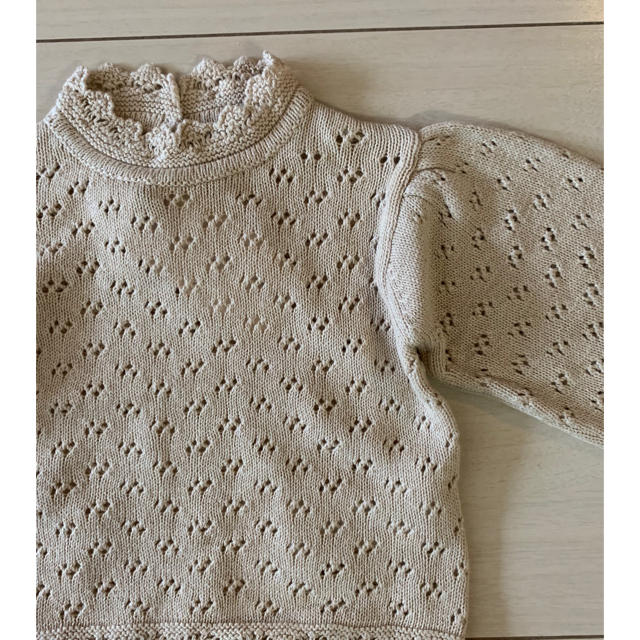 Caramel baby&child (キャラメルベビー&チャイルド)のbebe organic 新品　18m  セーター キッズ/ベビー/マタニティのベビー服(~85cm)(ニット/セーター)の商品写真