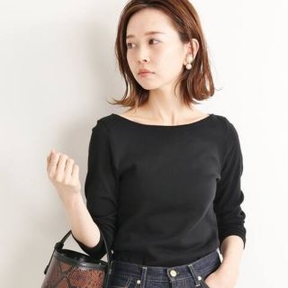 イエナ(IENA)の＊美品＊AURALEE IENA オーラリー イエナ 別注ボートネックTシャツ (カットソー(長袖/七分))