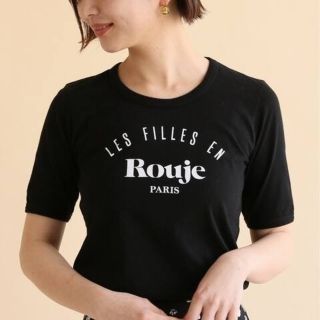 イエナ(IENA)のROUJE*IENA  イエナ 別注Tシャツ ブラック(Tシャツ(半袖/袖なし))