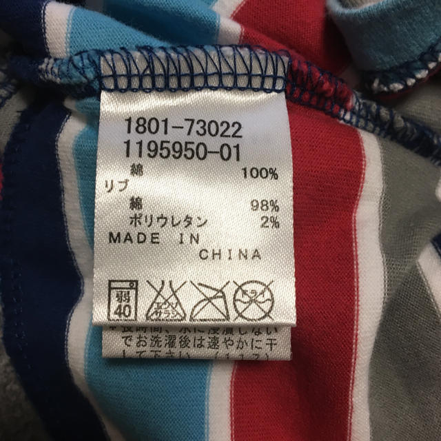 BeBe(ベベ)の美品 スリップスラップ ボーダー ワンピース 90 キッズ/ベビー/マタニティのキッズ服女の子用(90cm~)(ワンピース)の商品写真