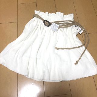 ザラ(ZARA)のZARAサマーホワイトスカート夏(ミニスカート)