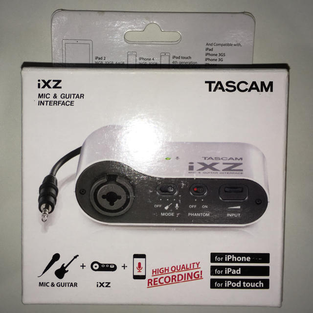 最初の TASCAM ixz オーディオインターフェース
