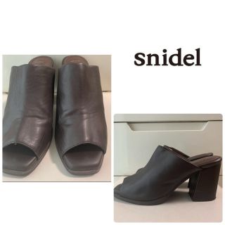 スナイデル(SNIDEL)のスナイデル　ダークブラウンレザー　サンダル(サンダル)