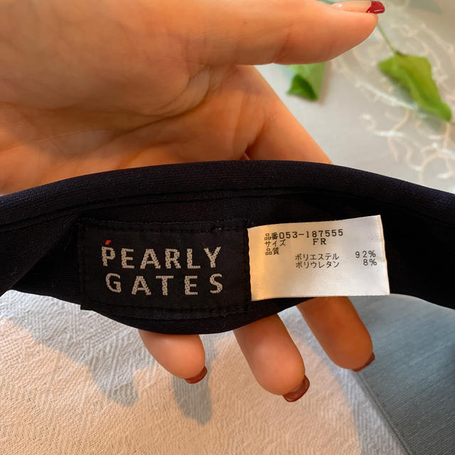 PEARLY GATES(パーリーゲイツ)のPEARLYGATES⛳️❤️美品サンバイザー✨メンズゴルフ スポーツ/アウトドアのゴルフ(ウエア)の商品写真