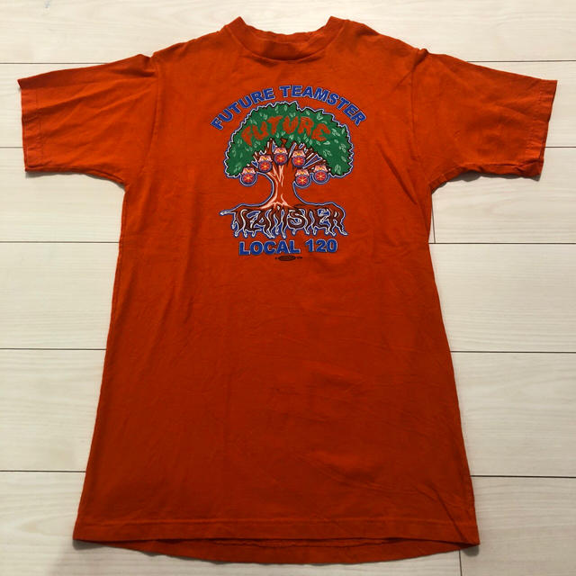 90s UNION LINE USA製　プリント　Tシャツ　Sサイズ　古着 メンズのトップス(Tシャツ/カットソー(半袖/袖なし))の商品写真