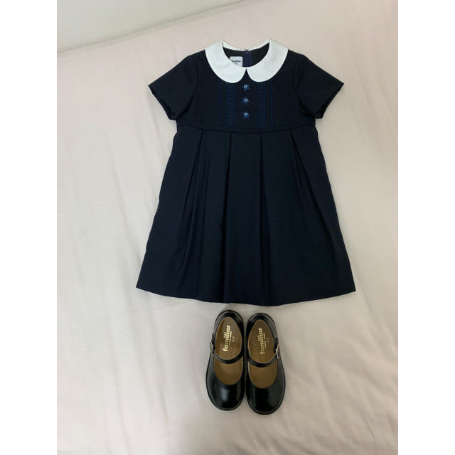 familiar(ファミリア)のファミリア  お受験ワンピース 100 キッズ/ベビー/マタニティのキッズ服女の子用(90cm~)(ドレス/フォーマル)の商品写真