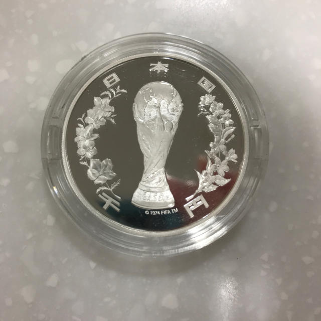 千円銀貨 FIFA 2002 エンタメ/ホビーの美術品/アンティーク(貨幣)の商品写真