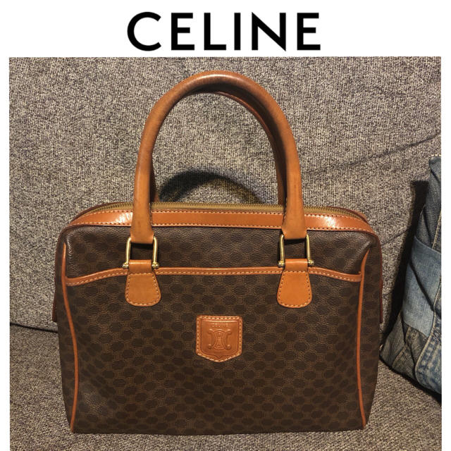 【CELINE】希少!!ミニボストン マカダム柄 オールドセリーヌレディース