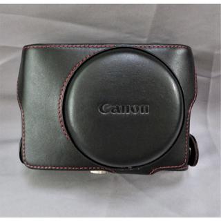 キヤノン(Canon)の美品G1X  m2 用カメラケース　　ネックストラップ付(ケース/バッグ)