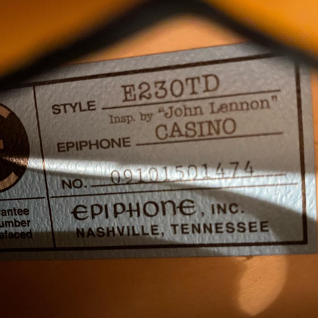 Epiphone(エピフォン)のEpiphone Inspired by John Lennon Casino 楽器のギター(エレキギター)の商品写真