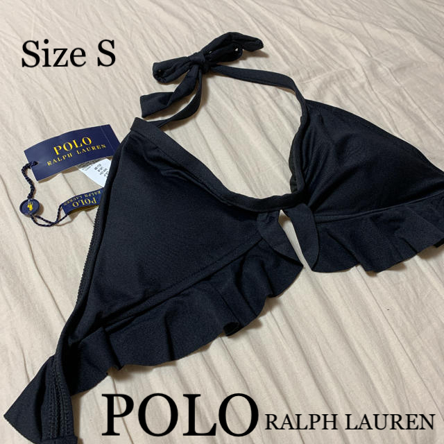 POLO RALPH LAUREN(ポロラルフローレン)の新品　POLO ポロ　ラルフローレン　水着 ビキニ　黒　ブラック　三角ビキニ レディースの水着/浴衣(水着)の商品写真