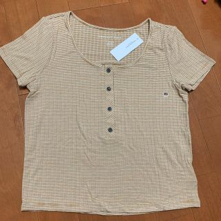 アメリカンイーグル(American Eagle)の新品未使用AMERICAN EAGLE リブ　ヘンリーネックTシャツ(Tシャツ(半袖/袖なし))