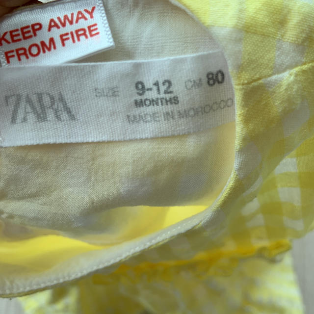 ZARA KIDS(ザラキッズ)のZARA ベビー　ギンガムチェック　ワンピース キッズ/ベビー/マタニティのベビー服(~85cm)(ワンピース)の商品写真