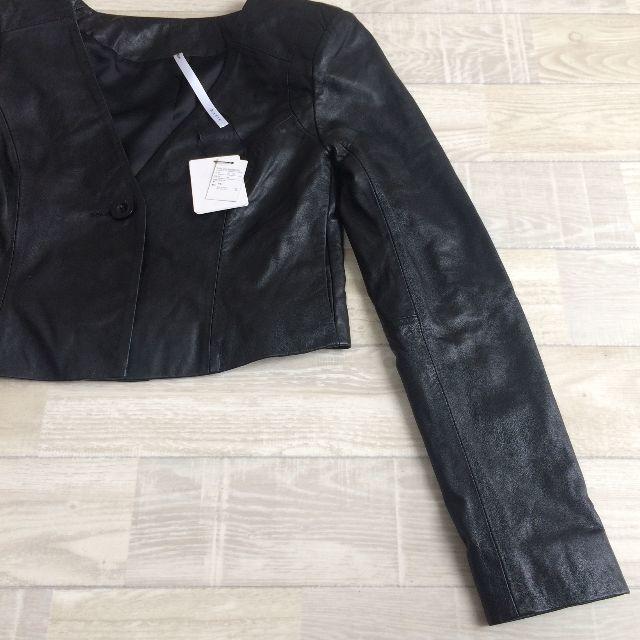 MURUA(ムルーア)の【ムルーア】新品 レザージャケット ブラック Sサイズ 羊革 レディースのジャケット/アウター(ライダースジャケット)の商品写真
