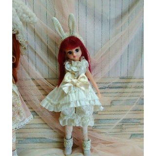 milky way様専用　パンツセットアップとうさ耳　リカちゃん服　しゅしゅこれ(人形)