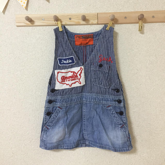 DENIM DUNGAREE(デニムダンガリー)の売り切れました キッズ/ベビー/マタニティのキッズ服女の子用(90cm~)(ワンピース)の商品写真