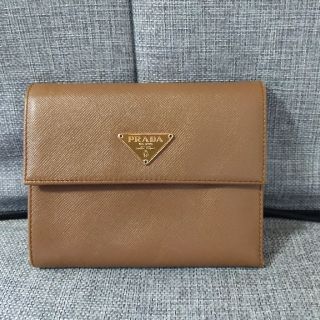 プラダ(PRADA)の値下げ！PRADA 三つ折財布 ブラウン 美品(財布)