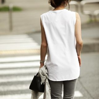 ドゥーズィエムクラス(DEUXIEME CLASSE)の菊池京子 K.Kcloset ロングタンク パウダーグレー(Tシャツ(半袖/袖なし))