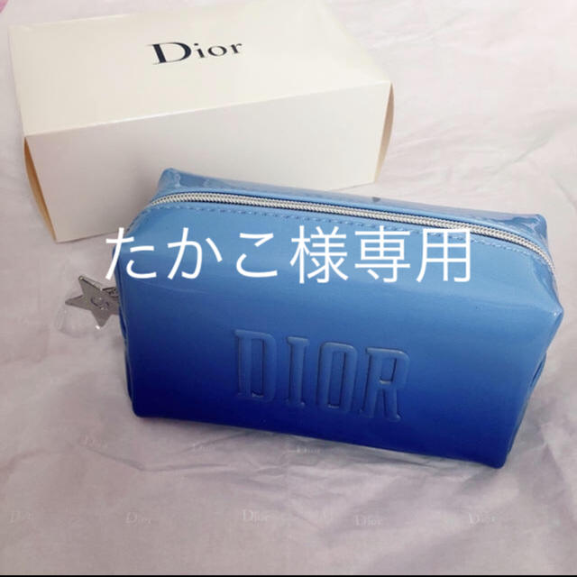 Dior(ディオール)の【たかこ様専用】Dior ノベルティポーチ ブルー レディースのファッション小物(ポーチ)の商品写真