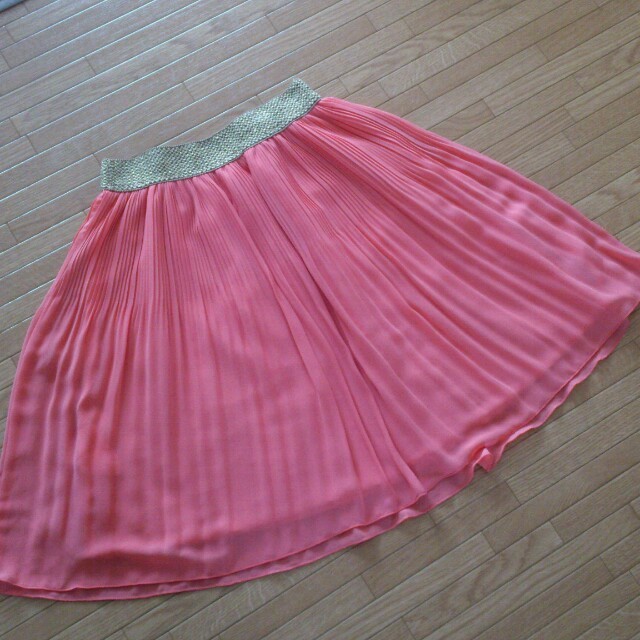 grove(グローブ)のコーラルピンク スカート♥ レディースのスカート(ひざ丈スカート)の商品写真