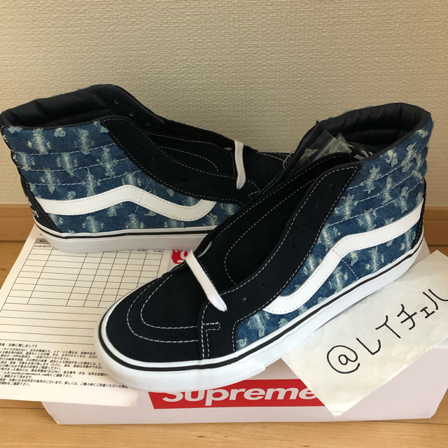 sacai国内正規27.5cm Supreme VANS SK8-Hi Blue