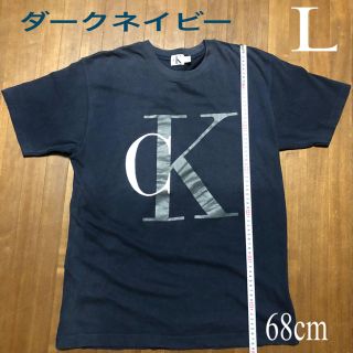 シーケーカルバンクライン(ck Calvin Klein)のカルバンクライン Tシャツ　(L) ネイビー(Tシャツ/カットソー(半袖/袖なし))