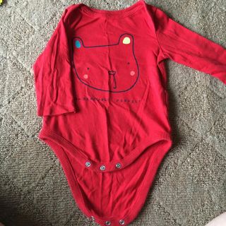 ベビーギャップ(babyGAP)のbaby gap 赤色ロンパース　3〜6month(ロンパース)