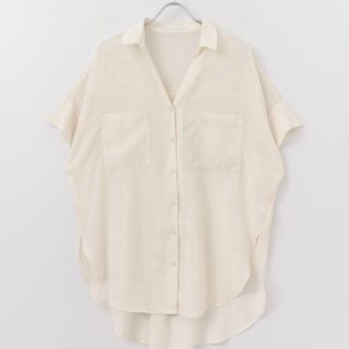 ケービーエフ(KBF)のKBF BACKロングシアーシャツ IVORY(シャツ/ブラウス(長袖/七分))