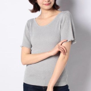 マジェスティックレゴン(MAJESTIC LEGON)の新品✨定価5380円　マジェスティックレゴン  ラメ✨半袖カットソー　ブルー系(カットソー(半袖/袖なし))