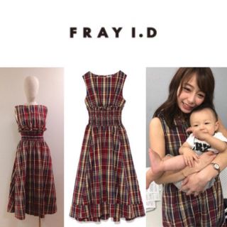 フレイアイディー(FRAY I.D)のFRAY I.D ウエストシャーリングワンピース(ひざ丈ワンピース)